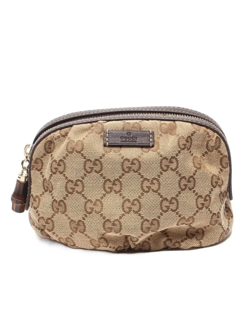 Gucci Pouch Bamboo GG Canvas